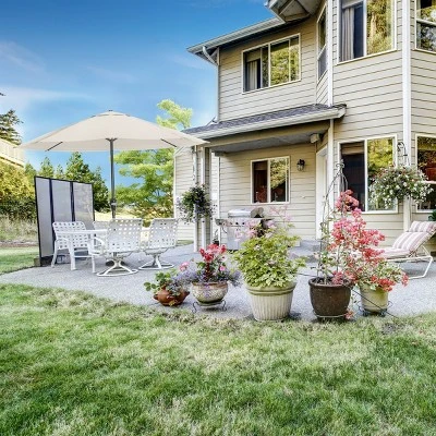 Nature Spring Patio Umbrella With Easy Hand Crank - 9', Tan 4 Nature Spring Patio Umbrella With Easy Hand Crank - 9', Tan - Image 4