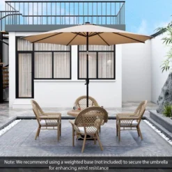 Costway 10 FT 112 LED Solar-Lighted Patio Table Market Umbrella Crank Tilt Outdoor Beige/Coffee/Navy/Wine 16 Costway 10 FT 112 LED Solar-Lighted Patio Table Market Umbrella Crank Tilt Outdoor Beige/Coffee/Navy/Wine -Garden Furniture Store GUEST 36939720 bdbb 4f27 8e14 3ea3f725ba80