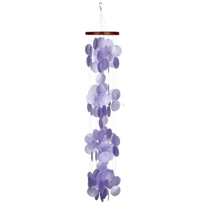Woodstock Wind Chimes Asli Arts® Collection, Capiz Waterfall, 40'' Wind Chime 6 Woodstock Wind Chimes Asli Arts® Collection, Capiz Waterfall, 40'' Wind Chime - Image 6