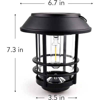 Dartwood Solar Wall Lanterns - Outdoor Mounted Wall Lanterns For Your Yard, Patio, Or Walkway (6 Pack, Black) 8 Dartwood Solar Wall Lanterns - Outdoor Mounted Wall Lanterns For Your Yard, Patio, Or Walkway (6 Pack, Black) - Image 8