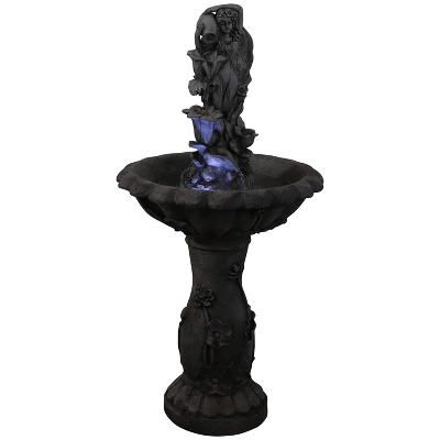 Sunnydaze Decor Sunnydaze Outdoor Polyresin Fairy Flower Solar Powered Water Fountain Feature With Battery Backup - 42" 2 Sunnydaze Decor Sunnydaze Outdoor Polyresin Fairy Flower Solar Powered Water Fountain Feature With Battery Backup - 42" - Image 2