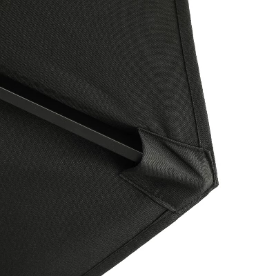 9' X 9' Mirage II Market Patio Umbrella With Auto-Tilt Black - Island Umbrella 6 9' X 9' Mirage II Market Patio Umbrella With Auto-Tilt Black - Island Umbrella - Image 6