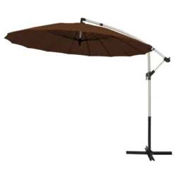 Tangkula 10 FT Patio Offset Hanging Market Umbrella Cantilever Outdoor Umbrella W/Crank & Cross Base -Garden Furniture Store GUEST 3e6745a6 a29f 4d61 bcd6 d57bffef9a2d