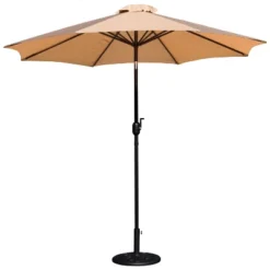 Emma And Oliver Bundled Set - 9 FT Round Umbrella & Universal Cement Waterproof Base -Garden Furniture Store GUEST 3ebc8fb2 cdfc 4397 a5cd 0ec0c8182f49