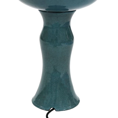 Sunnydaze Decor Sunnydaze 27"H Electric Green Ceramic 2-Tier Resting Birds Outdoor Water Fountain 7 Sunnydaze Decor Sunnydaze 27"H Electric Green Ceramic 2-Tier Resting Birds Outdoor Water Fountain - Image 7