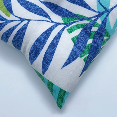 Pillow Perfect - 2pc Indoor Outdoor Tufted Seat Cushions Islamorada Blue/Green 1 Pillow Perfect - 2pc Indoor Outdoor Tufted Seat Cushions Islamorada Blue/Green