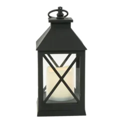 Northlight 9" LED Battery Operated Black Lantern With Flameless Candle -Garden Furniture Store GUEST 4020fc2c b948 4ccf b714 01cb80d994dc