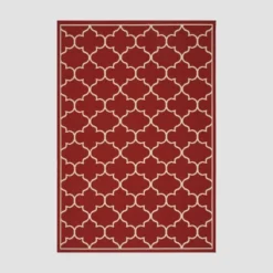 Thornhill Geometric Outdoor Rug Red/Ivory - Christopher Knight Home -Garden Furniture Store GUEST 4088f509 c696 426d b7a5 8b0a50cdfb9a