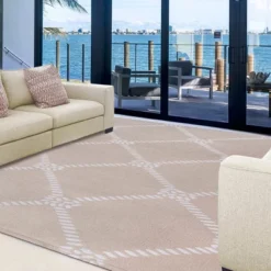 Modern Coastal Diamond Lattice Indoor Outdoor Area Rug By Blue Nile Mills -Garden Furniture Store GUEST 409ab9bc 5f2e 4c37 95c4 5877553a1245