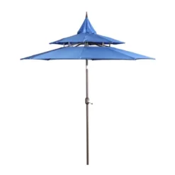 Aoodor 9FT Patio Umbrella Outdoor Table Umbrella 3 Tiers With 8 Ribs -Garden Furniture Store GUEST 40efc8a0 3795 4db0 b9af e4ef042d7620