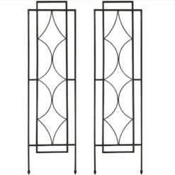 Sunnydaze Decorative Steel Metal Chic Diamonds Design Garden Trellis - Black - 2-Pack 10 Sunnydaze Decorative Steel Metal Chic Diamonds Design Garden Trellis - Black - 2-Pack -Garden Furniture Store GUEST 43554727 2800 4fb3 9197 fff970b3dfdd