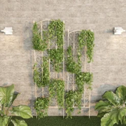 Set Of 2 Garden Trellises - For Climbing And Potted Plants - Decorative Scroll Metal Panels With 7.75-Inch Stakes By Pure Garden (White) 11 Set Of 2 Garden Trellises - For Climbing And Potted Plants - Decorative Scroll Metal Panels With 7.75-Inch Stakes By Pure Garden (White) -Garden Furniture Store GUEST 43a0ea23 aae5 42bb 818b 5a22dceafd76