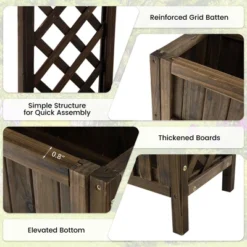 Costway 2-Tier Wood Raised Garden Bed Elevated Planter Box For Vegetable, Fruit, Herb 16 Costway 2-Tier Wood Raised Garden Bed Elevated Planter Box For Vegetable, Fruit, Herb -Garden Furniture Store GUEST 452afb0e cc87 489e 84d5 07200f902bb3