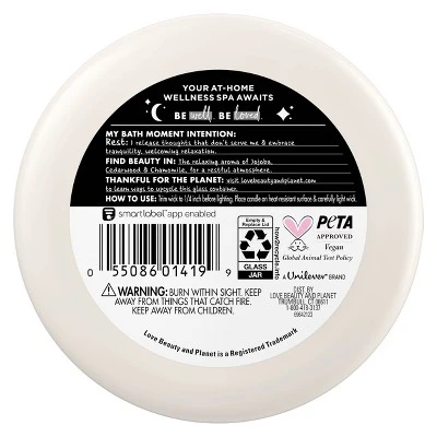 Beloved Love & Rest Jojoba, Cedarwood & Chamomile 3-Wick Vegan Candle - 15oz 2 Beloved Love & Rest Jojoba, Cedarwood & Chamomile 3-Wick Vegan Candle - 15oz - Image 2