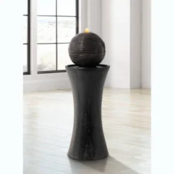John Timberland Dark Sphere Modern Zen Bubbler Pillar Outdoor Floor Water Fountain With LED Light 30" For Yard Garden Patio Home Deck Porch Exterior 11 John Timberland Dark Sphere Modern Zen Bubbler Pillar Outdoor Floor Water Fountain With LED Light 30" For Yard Garden Patio Home Deck Porch Exterior -Garden Furniture Store GUEST 46a6951f 07f1 47c9 ab81 97bd36bae78d