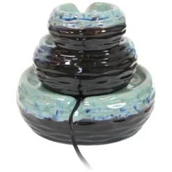 Sunnydaze Decor Sunnydaze Indoor Home Decorative Glazed Ceramic 3-Tiered Modern Textured Bowls Tabletop Water Fountain - 7" 9 Sunnydaze Decor Sunnydaze Indoor Home Decorative Glazed Ceramic 3-Tiered Modern Textured Bowls Tabletop Water Fountain - 7" -Garden Furniture Store GUEST 47bc7637 a488 4aff 9e03 6362ed701f29