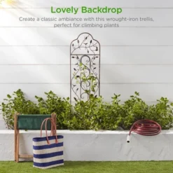 Best Choice Products 60x15in Iron Arched Garden Trellis Fence Panel W/ Branches, Birds For Climbing Plants - Bronze 10 Best Choice Products 60x15in Iron Arched Garden Trellis Fence Panel W/ Branches, Birds For Climbing Plants - Bronze -Garden Furniture Store GUEST 4993ddd5 2b08 4816 92a8 16e46cd7956f