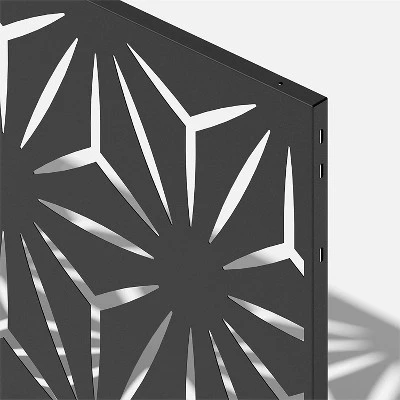 NewTown Decorative Outdoor Privacy Screen Panels, Metal Laser Cut Privacy Screen Decorative Patio Metal Fence For Outdoor Indoor Decor-The Pop Home 2 NewTown Decorative Outdoor Privacy Screen Panels, Metal Laser Cut Privacy Screen Decorative Patio Metal Fence For Outdoor Indoor Decor-The Pop Home - Image 2