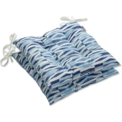 Outdoor/Indoor Tufted Seat Cushions Nevis Waves - Pillow Perfect -Garden Furniture Store GUEST 4d593520 7980 43d5 b8ee d98ce62e2aed