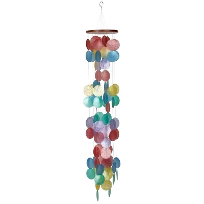 Woodstock Wind Chimes Asli Arts® Collection, Capiz Waterfall, 40'' Wind Chime 10 Woodstock Wind Chimes Asli Arts® Collection, Capiz Waterfall, 40'' Wind Chime - Image 10