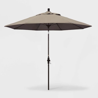 9' Aluminum Collar Tilt Crank Sunbrella Patio Umbrella - California Umbrella 9 9' Aluminum Collar Tilt Crank Sunbrella Patio Umbrella - California Umbrella - Image 9