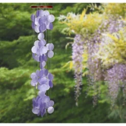 Woodstock Wind Chimes Asli Arts® Collection, Capiz Waterfall, 40'' Wind Chime