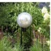 12" Decorative Reflecting Glass Gazing Globe Silver - Achla Designs