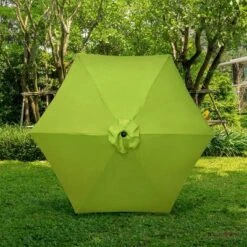 9' X 9' Aluminum Market Patio Umbrella With Crank Lift And Push Button Tilt Lime Green - Astella -Garden Furniture Store GUEST 4f45406a 2a28 4922 9eae cf8dfcb84cd6