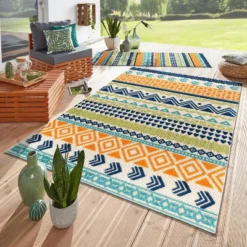 World Rug Gallery Ronda Contemporary Bohemian Indoor/Outdoor Area Rug -Garden Furniture Store GUEST 4fd16ad0 613a 449b 8603 545f968e2f55