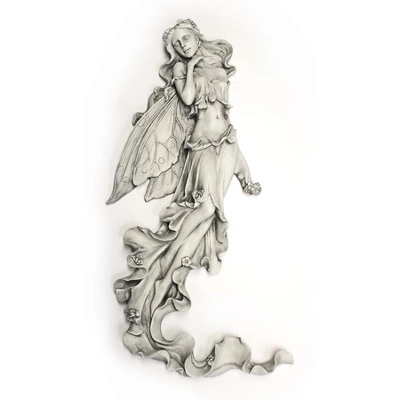 Design Toscano Brianna The Summer Breeze Fairy Wall Sculpture - Off-White 1 Design Toscano Brianna The Summer Breeze Fairy Wall Sculpture - Off-White