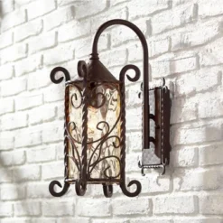 John Timberland Casa Seville Vintage Rustic Outdoor Wall Light Fixture Dark Walnut Scroll 18 1/2" Champagne Hammered Glass For Post Exterior Barn Deck 15 John Timberland Casa Seville Vintage Rustic Outdoor Wall Light Fixture Dark Walnut Scroll 18 1/2" Champagne Hammered Glass For Post Exterior Barn Deck -Garden Furniture Store GUEST 540ee80d 9b82 44b5 8bb8 23747ce716ea