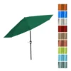 Nature Spring 10' Auto-Tilt Hand-Crank Patio Umbrella - Hunter Green Color