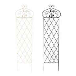 Garden Trellis For Climbing Plants - 63-Inch Decorative Lattice Metal Panel For Vines, Roses, Vegetables, Berries, And Flowers By Pure Garden (Black) -Garden Furniture Store GUEST 55f28b5c 5b41 4418 b5b8 3718ac3fc7ed