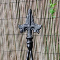 58" Tall Iron Fleur-De-Lis Garden Trellis Tool Black Powder Coat Finish- Achla Designs -Garden Furniture Store GUEST 5616b602 3503 41f1 bc4b 91dd1108461c