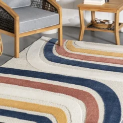 NuLOOM Katina Abstract Rainbow Indoor/Outdoor Patio Area Rug 16 NuLOOM Katina Abstract Rainbow Indoor/Outdoor Patio Area Rug -Garden Furniture Store GUEST 56b45c6c ac5c 4445 a363 ad687e77cf96