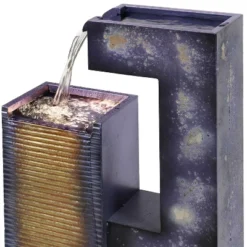 Sunnydaze Decor Sunnydaze 32"H Electric Metal Cascading Tower Outdoor Water Fountain With LED Lights 15 Sunnydaze Decor Sunnydaze 32"H Electric Metal Cascading Tower Outdoor Water Fountain With LED Lights -Garden Furniture Store GUEST 5721d952 394e 41f8 938a 3b8b356fdffa