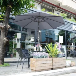 9-Foot Patio Umbrella - Easy Crank Outdoor Table Umbrella With Steel Ribs And Aluminum Pole For Deck, Porch, Backyard, Or Pool By Nature Spring (Gray) 11 9-Foot Patio Umbrella - Easy Crank Outdoor Table Umbrella With Steel Ribs And Aluminum Pole For Deck, Porch, Backyard, Or Pool By Nature Spring (Gray) -Garden Furniture Store GUEST 59742b17 aba2 4ea4 ac6e 67297bb02fbd