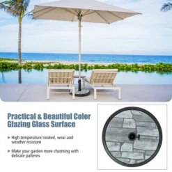 Costway 19'' Patio 35 LBS Round Umbrella Base Stand Holder 1.4''-1.9'' Market Table Outdoor 13 Costway 19'' Patio 35 LBS Round Umbrella Base Stand Holder 1.4''-1.9'' Market Table Outdoor -Garden Furniture Store GUEST 5a4574a1 ac99 4332 aab7 d1e3a70c676d