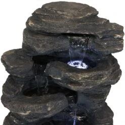 Sunnydaze Decor Sunnydaze 24"H Electric Polystone Rock Falls Waterfall Outdoor Water Fountain With LED Lights 11 Sunnydaze Decor Sunnydaze 24"H Electric Polystone Rock Falls Waterfall Outdoor Water Fountain With LED Lights -Garden Furniture Store GUEST 5a5b31d9 e6df 4122 848f 3bb22101d28a