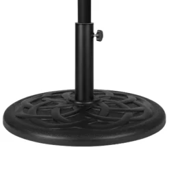 Emma And Oliver Bundled Set - 9 FT Round Umbrella & Universal Cement Waterproof Base -Garden Furniture Store GUEST 5aa882b7 22ac 47f3 9430 af764acc67ab