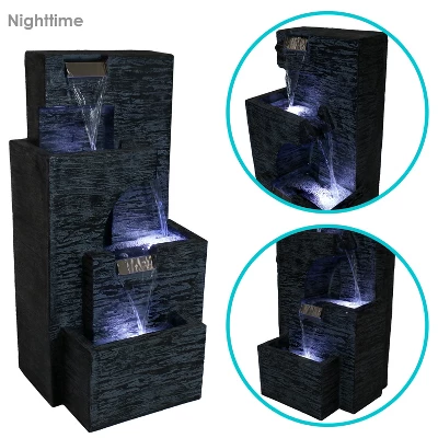 Sunnydaze Decor Sunnydaze 32"H Electric Polyresin Cascading Tower Tiered Outdoor Water Fountain With LED Lights 3 Sunnydaze Decor Sunnydaze 32"H Electric Polyresin Cascading Tower Tiered Outdoor Water Fountain With LED Lights - Image 3