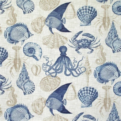 Outdoor Square Edge Seat Cushion - Sealife - Pillow Perfect 3 Outdoor Square Edge Seat Cushion - Sealife - Pillow Perfect - Image 3