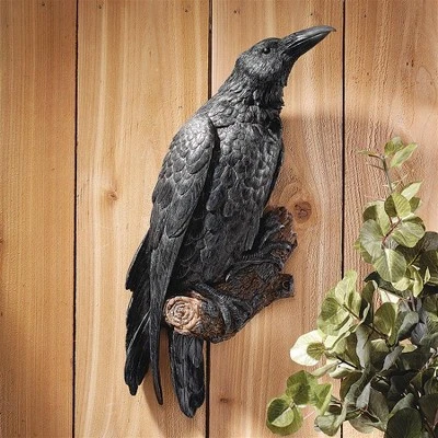 Design Toscano The Raven's Perch Wall Sculpture: Set Of Two 5 Design Toscano The Raven's Perch Wall Sculpture: Set Of Two - Image 5