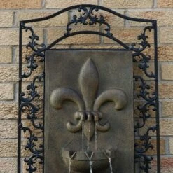 Sunnydaze Decor Sunnydaze 33"H Electric Polystone French Lily Design Outdoor Wall-Mount Water Fountain 12 Sunnydaze Decor Sunnydaze 33"H Electric Polystone French Lily Design Outdoor Wall-Mount Water Fountain -Garden Furniture Store GUEST 5f4d3e1c 3a39 4b6b bf6e 010bbbf4ddb1