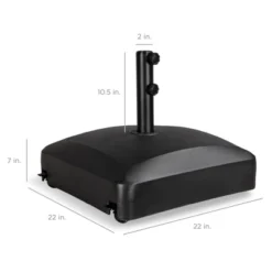 Best Choice Products Fillable Mobile Umbrella Base Heavy Duty Market Stand W/ 4 Wheels, 2 Locks, 123lb Capacity -Garden Furniture Store GUEST 628ec7c2 d1dd 4423 8be1 9c685cac91e8