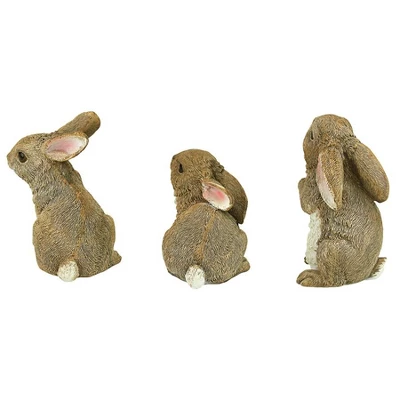 Design Toscano The Bunny Den, Garden Rabbit Statue: Set Of Six 3 Design Toscano The Bunny Den, Garden Rabbit Statue: Set Of Six - Image 3