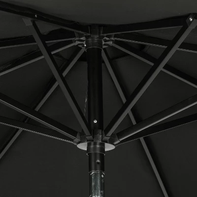 9' X 9' Mirage II Market Patio Umbrella With Auto-Tilt Black - Island Umbrella 4 9' X 9' Mirage II Market Patio Umbrella With Auto-Tilt Black - Island Umbrella - Image 4