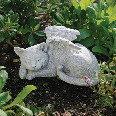 Design Toscano Cat Memorial Angel Pet Statue: Stone - Multicolored 1 Design Toscano Cat Memorial Angel Pet Statue: Stone - Multicolored