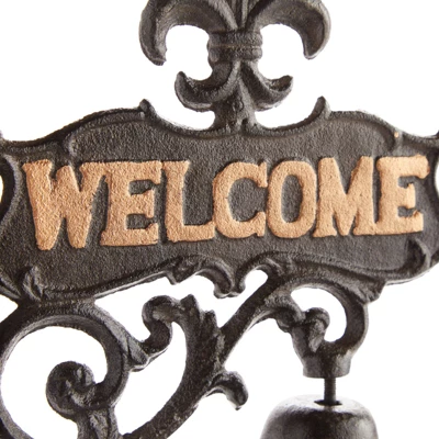 Juvale Cast Iron Bell, Welcome Entry Door Bell, Antique Doorbell Decoration, Black, 6.7 X 8.9 X 0.8 In 6 Juvale Cast Iron Bell, Welcome Entry Door Bell, Antique Doorbell Decoration, Black, 6.7 X 8.9 X 0.8 In - Image 6