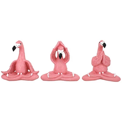 Design Toscano The Zen Of Pink Flamingos Yoga Garden Statues: Large 2 Design Toscano The Zen Of Pink Flamingos Yoga Garden Statues: Large - Image 2